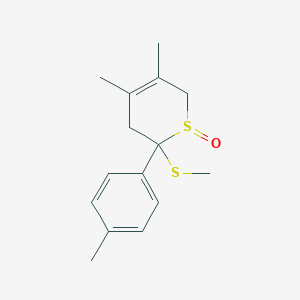 molecular formula C15H20OS2 B371510 4,5-dimethyl-2-(4-methylphenyl)-1-oxido-3,6-dihydro-2H-thiopyran-2-yl methyl sulfide 