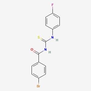 molecular formula C14H10BrFN2OS B3715129 4-bromo-N-[(4-fluorophenyl)carbamothioyl]benzamide 