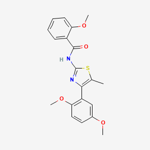 molecular formula C20H20N2O4S B3715145 N-[4-(2,5-dimethoxyphenyl)-5-methyl-1,3-thiazol-2-yl]-2-methoxybenzamide 