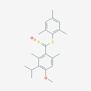 molecular formula C22H28O2S2 B371516 2-Isopropyl-4-[(mesitylsulfanyl)(sulfinyl)methyl]-1-methoxy-3,5-dimethylbenzene 