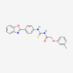 N-{[4-(1,3-benzoxazol-2-yl)phenyl]carbamothioyl}-2-(3-methylphenoxy)acetamide