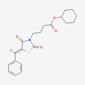 cyclohexyl 4-[(5Z)-5-benzylidene-2,4-dioxo-1,3-thiazolidin-3-yl]butanoate