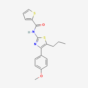 molecular formula C18H18N2O2S2 B3715175 N-[4-(4-methoxyphenyl)-5-propyl-1,3-thiazol-2-yl]-2-thiophenecarboxamide 