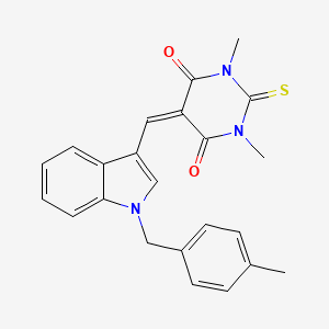 1,3-dimethyl-5-{[1-(4-methylbenzyl)-1H-indol-3-yl]methylene}-2-thioxodihydro-4,6(1H,5H)-pyrimidinedione