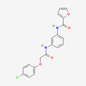 molecular formula C19H15ClN2O4 B3715204 N-(3-{[2-(4-chlorophenoxy)acetyl]amino}phenyl)-2-furamide 