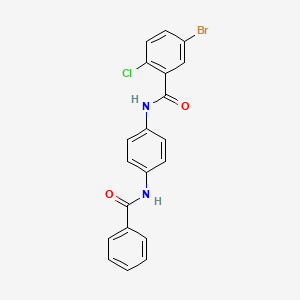 molecular formula C20H14BrClN2O2 B3715216 N-[4-(benzoylamino)phenyl]-5-bromo-2-chlorobenzamide 