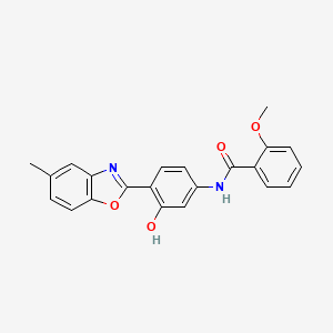 N-[3-hydroxy-4-(5-methyl-1,3-benzoxazol-2-yl)phenyl]-2-methoxybenzamide