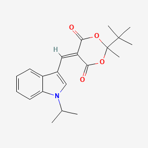 2-Tert-butyl-2-methyl-5-[(1-propan-2-ylindol-3-yl)methylidene]-1,3-dioxane-4,6-dione