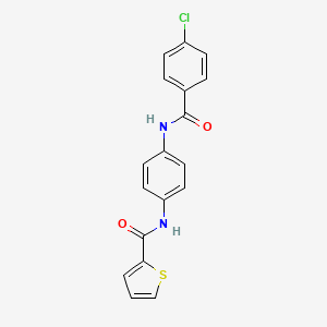 N-[4-(4-CHLOROBENZAMIDO)PHENYL]THIOPHENE-2-CARBOXAMIDE