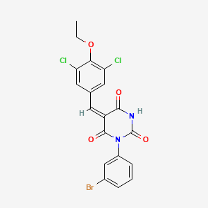 (5E)-1-(3-bromophenyl)-5-(3,5-dichloro-4-ethoxybenzylidene)pyrimidine-2,4,6(1H,3H,5H)-trione