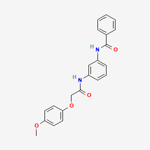 molecular formula C22H20N2O4 B3715283 N-(3-{[2-(4-methoxyphenoxy)acetyl]amino}phenyl)benzamide 