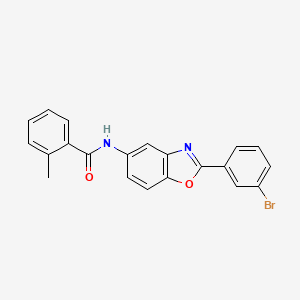 N-[2-(3-bromophenyl)-1,3-benzoxazol-5-yl]-2-methylbenzamide