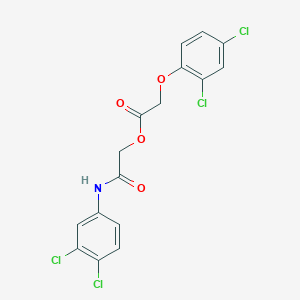 molecular formula C16H11Cl4NO4 B3715364 2-[(3,4-dichlorophenyl)amino]-2-oxoethyl (2,4-dichlorophenoxy)acetate 