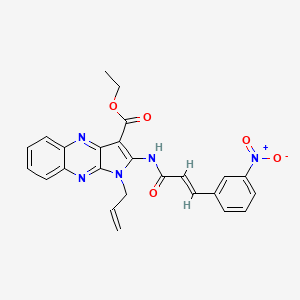 molecular formula C25H21N5O5 B3715382 ethyl 1-allyl-2-{[3-(3-nitrophenyl)acryloyl]amino}-1H-pyrrolo[2,3-b]quinoxaline-3-carboxylate 