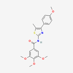 molecular formula C21H22N2O5S B3715389 3,4,5-trimethoxy-N-[4-(4-methoxyphenyl)-5-methyl-1,3-thiazol-2-yl]benzamide 