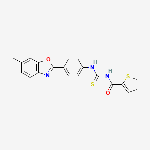 N-{[4-(6-methyl-1,3-benzoxazol-2-yl)phenyl]carbamothioyl}thiophene-2-carboxamide