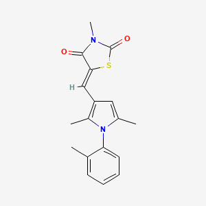 5-{[2,5-dimethyl-1-(2-methylphenyl)-1H-pyrrol-3-yl]methylene}-3-methyl-1,3-thiazolidine-2,4-dione