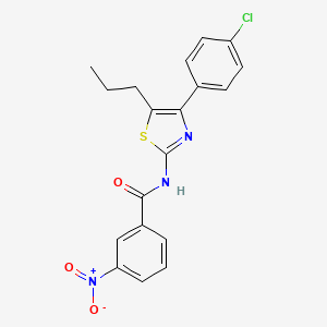 N-[4-(4-chlorophenyl)-5-propyl-1,3-thiazol-2-yl]-3-nitrobenzamide