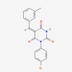 1-(4-bromophenyl)-5-(3-methylbenzylidene)-2,4,6(1H,3H,5H)-pyrimidinetrione