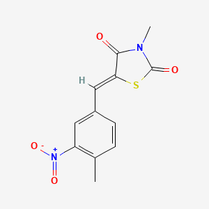 (5Z)-3-methyl-5-(4-methyl-3-nitrobenzylidene)-1,3-thiazolidine-2,4-dione