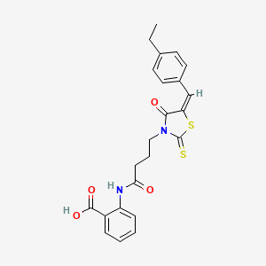 2-({4-[5-(4-ethylbenzylidene)-4-oxo-2-thioxo-1,3-thiazolidin-3-yl]butanoyl}amino)benzoic acid