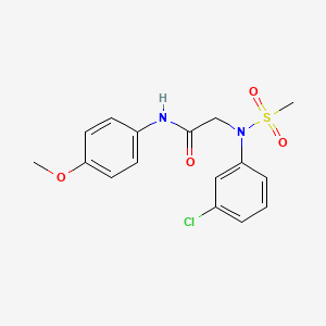 N~2~-(3-chlorophenyl)-N~1~-(4-methoxyphenyl)-N~2~-(methylsulfonyl)glycinamide