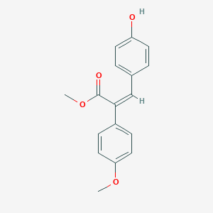 molecular formula C17H16O4 B371554 Methyl 3-(4-hydroxyphenyl)-2-(4-methoxyphenyl)acrylate 