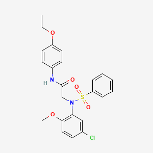 N~2~-(5-chloro-2-methoxyphenyl)-N~1~-(4-ethoxyphenyl)-N~2~-(phenylsulfonyl)glycinamide