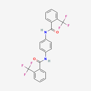 molecular formula C22H14F6N2O2 B3715548 N,N'-1,4-phenylenebis[2-(trifluoromethyl)benzamide] 