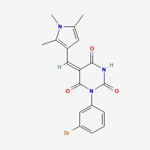 1-(3-bromophenyl)-5-[(1,2,5-trimethyl-1H-pyrrol-3-yl)methylene]-2,4,6(1H,3H,5H)-pyrimidinetrione