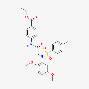 ethyl 4-({N-(2,5-dimethoxyphenyl)-N-[(4-methylphenyl)sulfonyl]glycyl}amino)benzoate