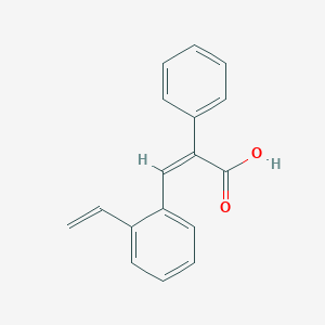 molecular formula C17H14O2 B371559 2-Phenyl-3-(2-vinylphenyl)acrylic acid 