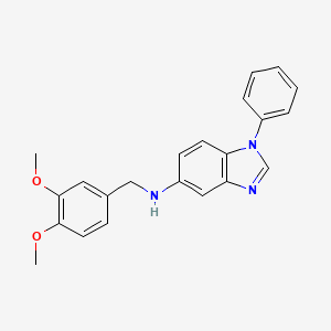 molecular formula C22H21N3O2 B3715593 N-(3,4-dimethoxybenzyl)-1-phenyl-1H-benzimidazol-5-amine 