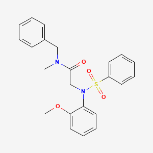 2-[N-(benzenesulfonyl)-2-methoxyanilino]-N-benzyl-N-methylacetamide