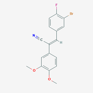 3-(3-bromo-4-fluorophenyl)-2-(3,4-dimethoxyphenyl)acrylonitrile