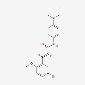 molecular formula C20H23BrN2O2 B3715621 3-(5-bromo-2-methoxyphenyl)-N-[4-(diethylamino)phenyl]acrylamide 