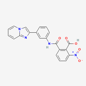 2-[(3-Imidazo[1,2-a]pyridin-2-ylphenyl)carbamoyl]-6-nitrobenzoic acid