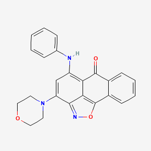 molecular formula C24H19N3O3 B3715647 5-anilino-3-(4-morpholinyl)-6H-anthra[1,9-cd]isoxazol-6-one 