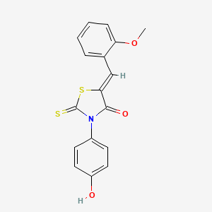 (5Z)-3-(4-hydroxyphenyl)-5-(2-methoxybenzylidene)-2-thioxo-1,3-thiazolidin-4-one