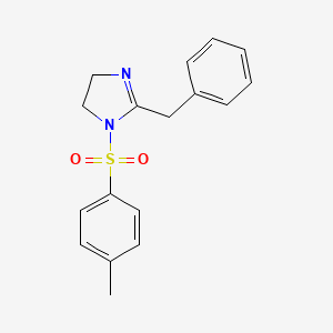 molecular formula C17H18N2O2S B3715691 2-benzyl-1-[(4-methylphenyl)sulfonyl]-4,5-dihydro-1H-imidazole 