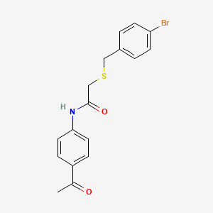 N-(4-acetylphenyl)-2-[(4-bromophenyl)methylsulfanyl]acetamide