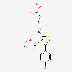 molecular formula C18H18BrNO5S B3715721 4-{[4-(4-bromophenyl)-3-(isopropoxycarbonyl)-2-thienyl]amino}-4-oxobutanoic acid 