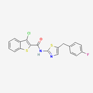 3-chloro-N-(5-(4-fluorobenzyl)thiazol-2-yl)benzo[b]thiophene-2-carboxamide