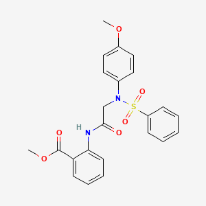 methyl 2-{[N-(4-methoxyphenyl)-N-(phenylsulfonyl)glycyl]amino}benzoate