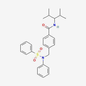 N-(1-isopropyl-2-methylpropyl)-4-{[phenyl(phenylsulfonyl)amino]methyl}benzamide