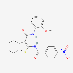 N-(2-methoxyphenyl)-2-{[(4-nitrophenyl)carbonyl]amino}-4,5,6,7-tetrahydro-1-benzothiophene-3-carboxamide