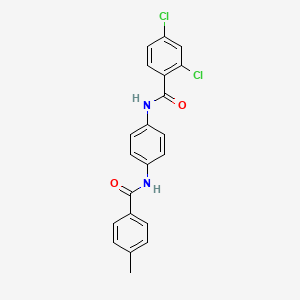 molecular formula C21H16Cl2N2O2 B3715793 2,4-dichloro-N-{4-[(4-methylbenzoyl)amino]phenyl}benzamide CAS No. 418792-58-2