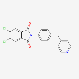 molecular formula C20H12Cl2N2O2 B3715797 5,6-dichloro-2-[4-(4-pyridinylmethyl)phenyl]-1H-isoindole-1,3(2H)-dione CAS No. 5576-50-1