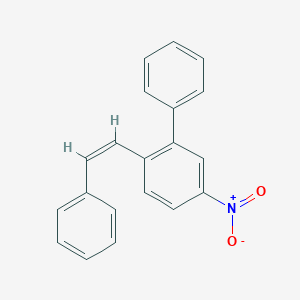 molecular formula C20H15NO2 B371580 3-Nitro-6-(2-phenylvinyl)-1,1'-biphenyl 