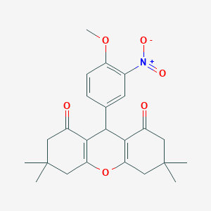 9-(4-methoxy-3-nitrophenyl)-3,3,6,6-tetramethyl-3,4,5,6,7,9-hexahydro-1H-xanthene-1,8(2H)-dione